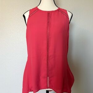 White House Black Market Sleeveless Pink Blouse